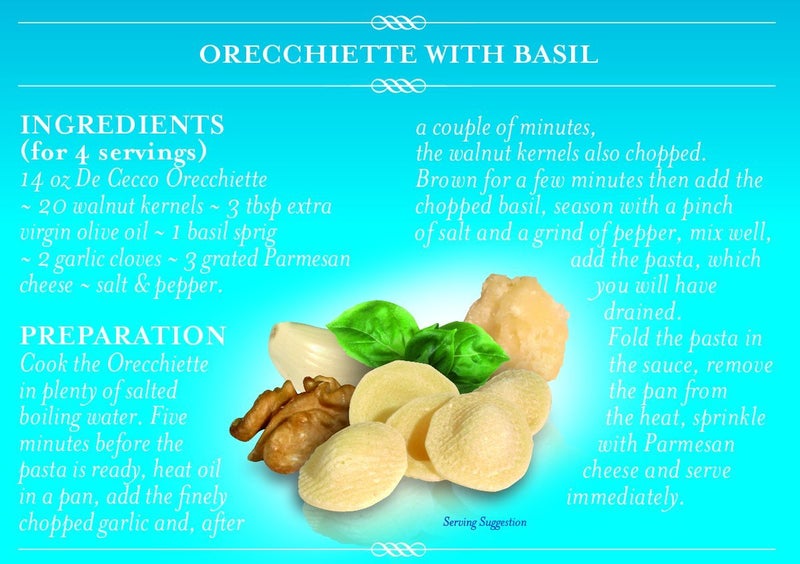 De Cecco Semolina Pasta, Orecchiette No.91, 1 Pound (Pack of 5) - Image 3
